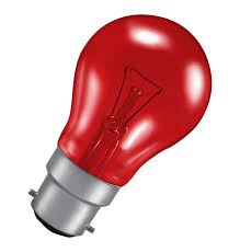 40 Watt Red fireglow lamp Bayonet Cap for electric fires