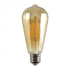 LED 4Watt Filament Vintage lamp Edison Screw Amber Tint 240 Volt