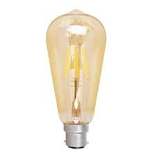 LED 4Watt Filament Vintage Lamp Bayonet Cap Amber Tint 240 Volt