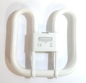 An energy saving fluorescent lamp with 2 pins and warm white colour tone