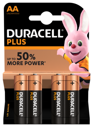 Duracell AA Plus Power Alkaline batteries