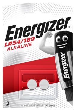 A pack of two, Energizer LR54, 189 alkaline batteries