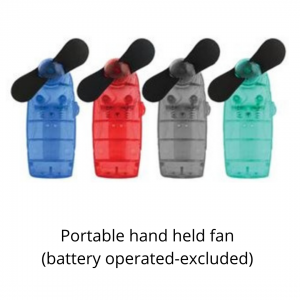 Portable Hand-Held Fan with Foam Blades-battery operated