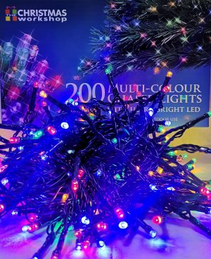 100 multi coloured chaser lights, super bright LED, sequence controller, plug in for indoor & outdoor use