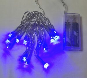 20 Blue LED Battery operated LED string lights for indoor use