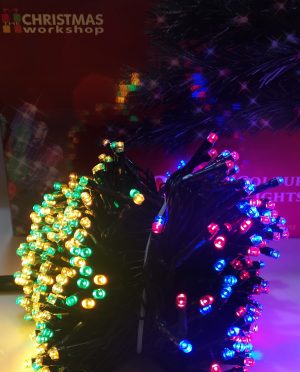 400 multi coloured chaser lights plug-in