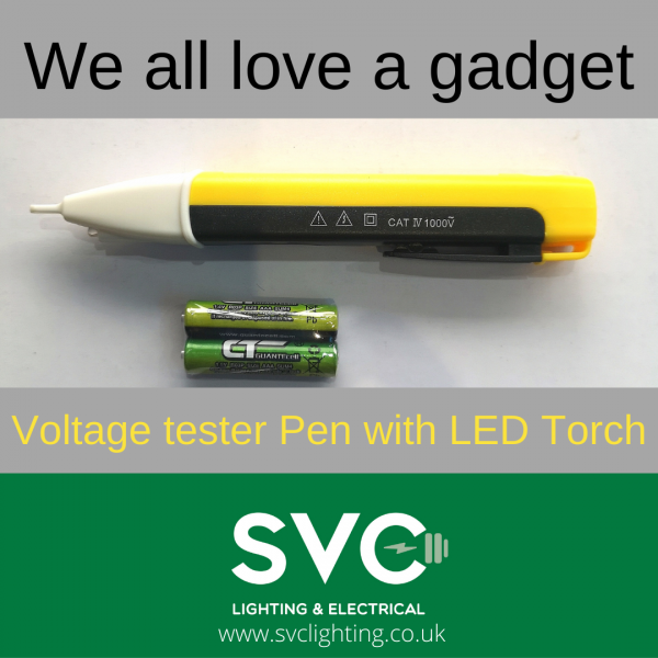 Voltage tester pen with LED torch light