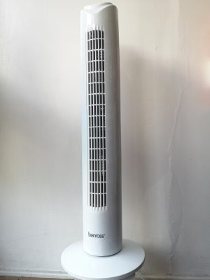 29" Tower Fan Oscillating Air Flow 3-Speed White