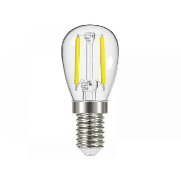 Clear glass Pygmy lightbulb 2W LED filaments & E14 cap