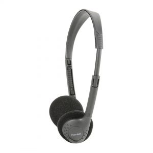 Black Lightweight Stereo Headphones