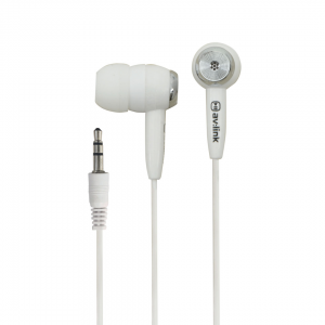 White Stereo Earphones with 3.5mm Stereo Jack plug