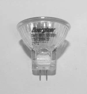 MR11 12 Volt 16 Watt GU4 2 Pin cap, Halogen Dichroic Spotlight, Warm White colour Tone