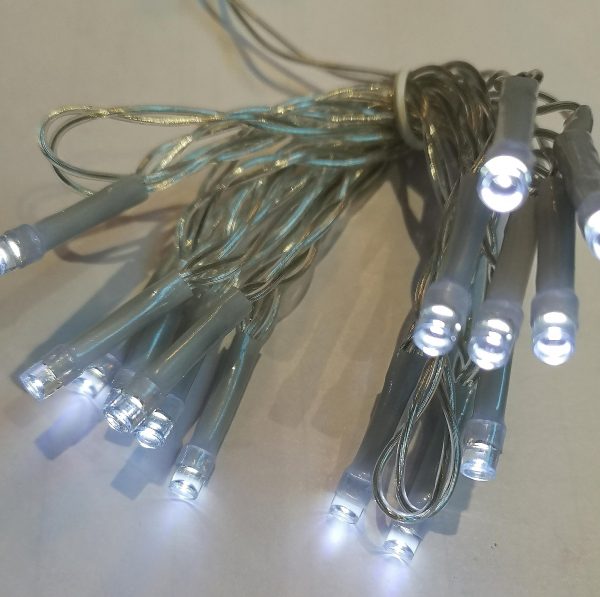 15 Cool-White Battery String Lights