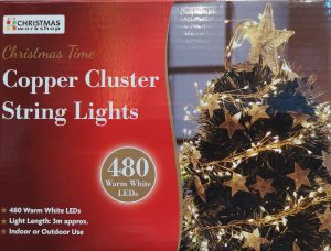 Copper Cluster String Lights in Warm White